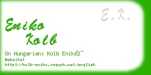 eniko kolb business card